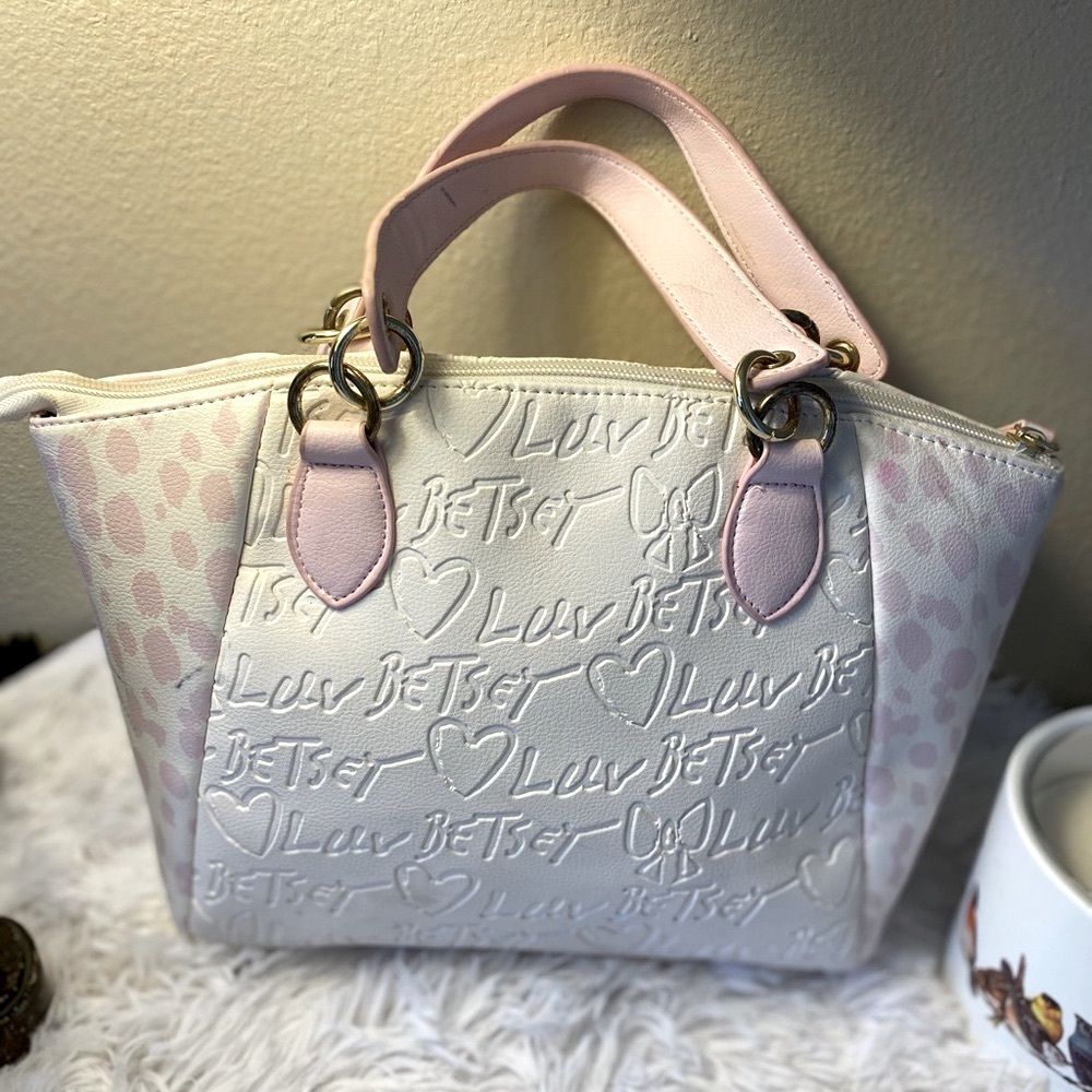 COPY - Betsey Johnston Pink & White Purse